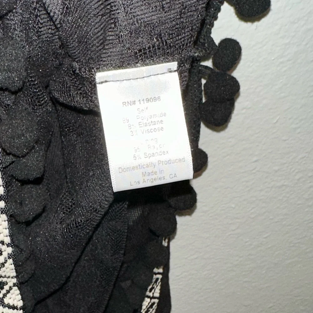 NIGHTCAP Free People *Sun Kissed* black lace kaftan tassel coverup dress XS - Picture 10 of 12